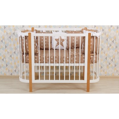Кровать детская Polini kids Simple 350, белый-бук