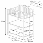 Столик для пеленания Polini kids Vintage 1180, металлический, цвет чёрный матовый - Фото 9