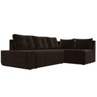 Угловой диван «Амадэус», правый угол, микровельвет, цвет коричневый - Фото 3