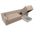 Угловой диван «Элида», правый угол, велюр, цвет бежевый - Фото 3