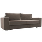 Прямой диван «Исланд», велюр, цвет коричневый - Фото 1