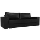 Прямой диван «Исланд», экокожа, цвет чёрный - Фото 1