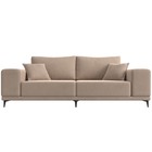 Прямой диван «Льюес», без механизма, велюр, цвет бежевый - Фото 2