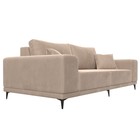 Прямой диван «Льюес», без механизма, велюр, цвет бежевый - Фото 4