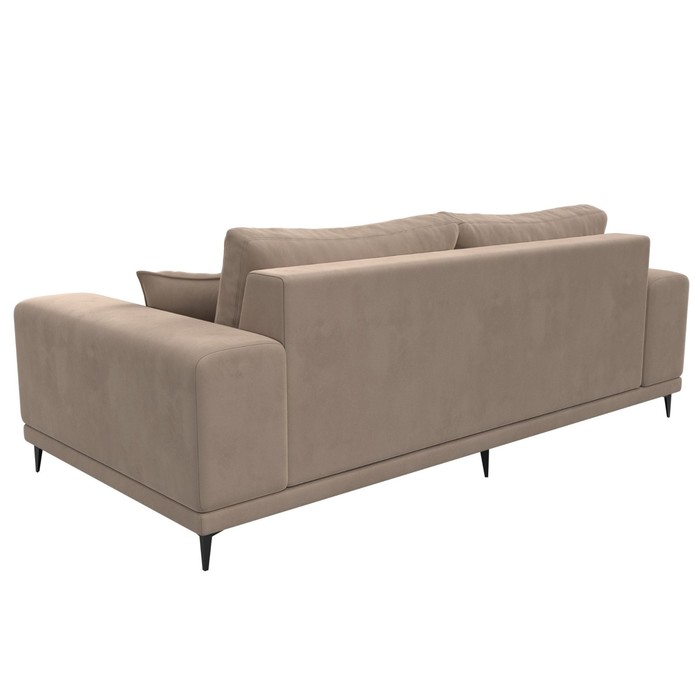 Прямой диван «Льюес», без механизма, велюр, цвет бежевый - фото 1885382899