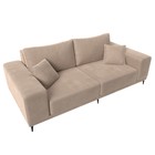 Прямой диван «Льюес», без механизма, велюр, цвет бежевый - Фото 6