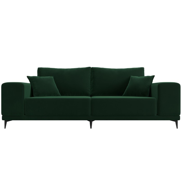 Прямой диван «Льюес», без механизма, велюр, цвет зелёный - фото 1883907337