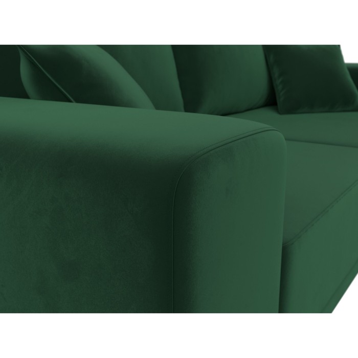 Прямой диван «Льюес», без механизма, велюр, цвет зелёный - фото 1883907338