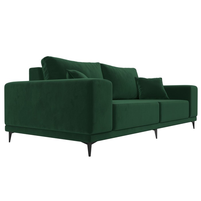 Прямой диван «Льюес», без механизма, велюр, цвет зелёный - фото 1883907339