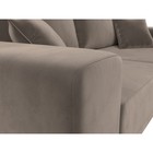 Прямой диван «Льюес», без механизма, велюр, цвет коричневый - Фото 3