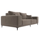 Прямой диван «Льюес», без механизма, велюр, цвет коричневый - Фото 4