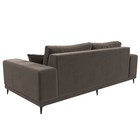 Прямой диван «Льюес», без механизма, велюр, цвет коричневый - Фото 5