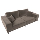 Прямой диван «Льюес», без механизма, велюр, цвет коричневый - Фото 6