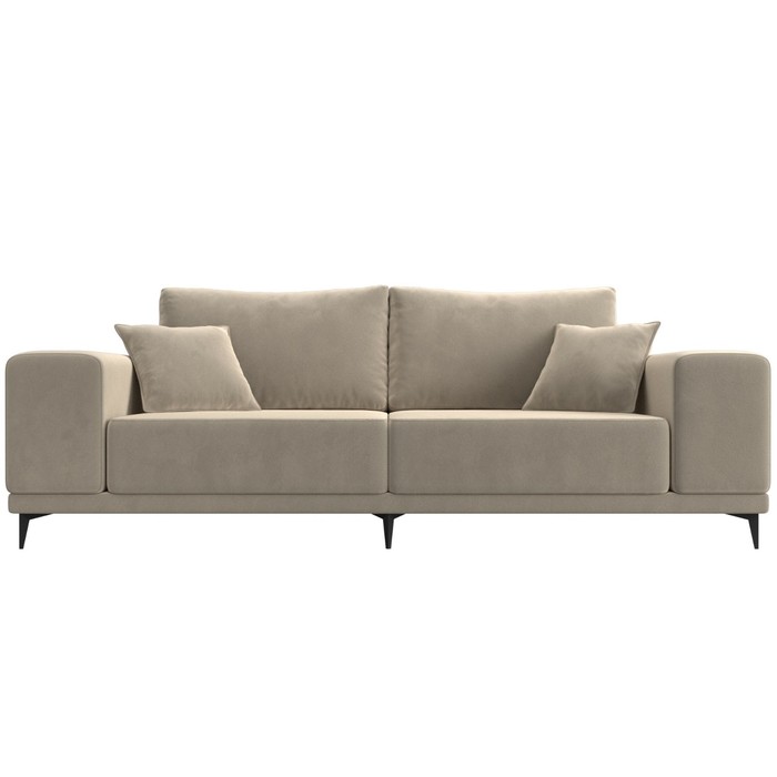 Прямой диван «Льюес», без механизма, микровельвет, цвет бежевый - фото 1885382917