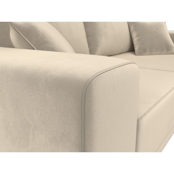 Прямой диван «Льюес», без механизма, микровельвет, цвет бежевый - фото 1885382918