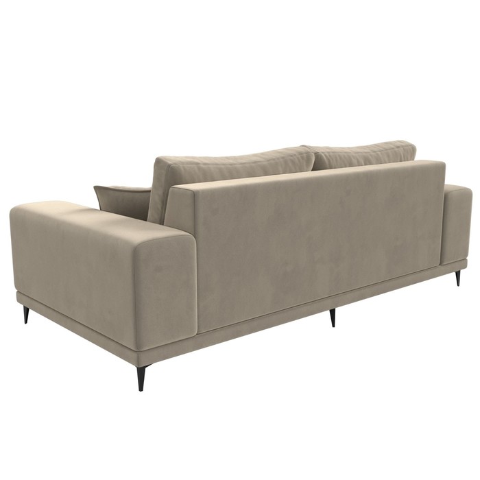Прямой диван «Льюес», без механизма, микровельвет, цвет бежевый - фото 1885382920
