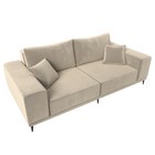 Прямой диван «Льюес», без механизма, микровельвет, цвет бежевый - Фото 6