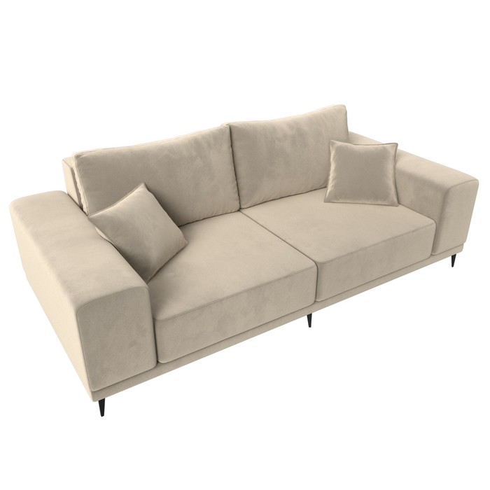 Прямой диван «Льюес», без механизма, микровельвет, цвет бежевый - фото 1885382921