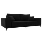 Прямой диван «Льюес», без механизма, микровельвет, цвет чёрный - фото 298696555