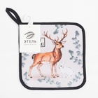 Прихватка Merry Christmas 19×19 см, саржа, 100% хлопок, ватин 250 г/м² - Фото 5