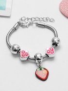 Браслет детский «Выбражулька» сердечки, подвеска МИКС, цветной в серебре (комплект 2 шт) - фото 63063248