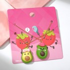 Кулоны неразлучники «Выбражулька» авокадо, мальчик и девочка, цветные в золоте - фото 6609136