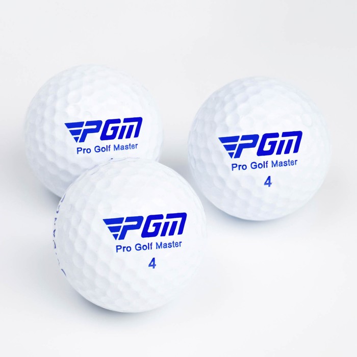 Мячи для гольфа PGM Soft Feel, двухкомпонентные, d=4.3 см, набор 12 шт.