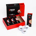 Мячи для гольфа PGM VS, трехкомпонентные, d=4.3 см, набор 12 шт - фото 295642164