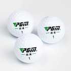 Мячи для гольфа Power Distance PGM, двухкомпонентные, d=4.3 см, набор 3 шт. - Фото 2