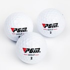 Мячи для гольфа "VS" PGM, трехкомпонентные, d=4.3 см, набор 3 шт - фото 6609373