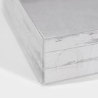 Кондитерская упаковка, коробка для макарун с PVC крышкой, «Дерево», 12 х 12 х 3.5 см (комплект 5 шт) - фото 22472400