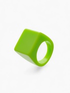 Кольцо пластик «Квадрат», цвет салатовый, 17 размер - Фото 1