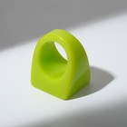 Кольцо пластик «Квадрат», цвет салатовый, 17 размер - фото 9952385