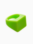 Кольцо пластик «Квадрат», цвет салатовый, 17 размер - Фото 3