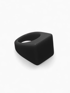 Кольцо пластиковое «Квадрат», широкое, чёрное, 17 размер - Фото 3