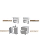 Кухонный гарнитур прямой «Монако», 1600 мм, МДФ, цвет софт белый/софт графит - Фото 3