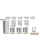 Кухня трёхуровневая в потолок «Техно», 3000 мм, цвет мрамор белый/бетон графит - Фото 2