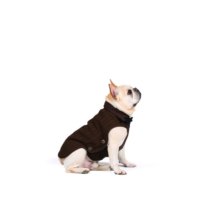 Нано куртка Dog Gone Smart Nano Knit Sweater, р 24, коричневая
