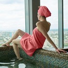 Набор для сауны «Экономь и Я»: полотенце - парео 68×150 см + чалма, 100% хлопок, 320 г/м, пыльно-розовый - Фото 3