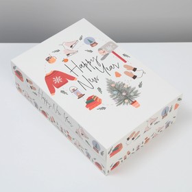 Коробка складная «Хюгге», 30 х 20 х 9 см, Новый год