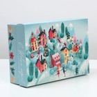 Коробка подарочная новогодняя складная «Город новогодний», 30 х 20 х 9 см, Новый год - Фото 2