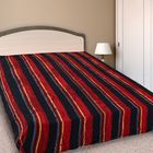 Покрывало "Эконом" 1.5 сп Красное в полоску, размер 140х190 см +/- 15 см, 50% хлопок, 50% п/э - Фото 1