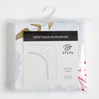 Простыня на резинке 2-спальная «Этель» Flower garden, 160×200+25 см, бязь - Фото 4