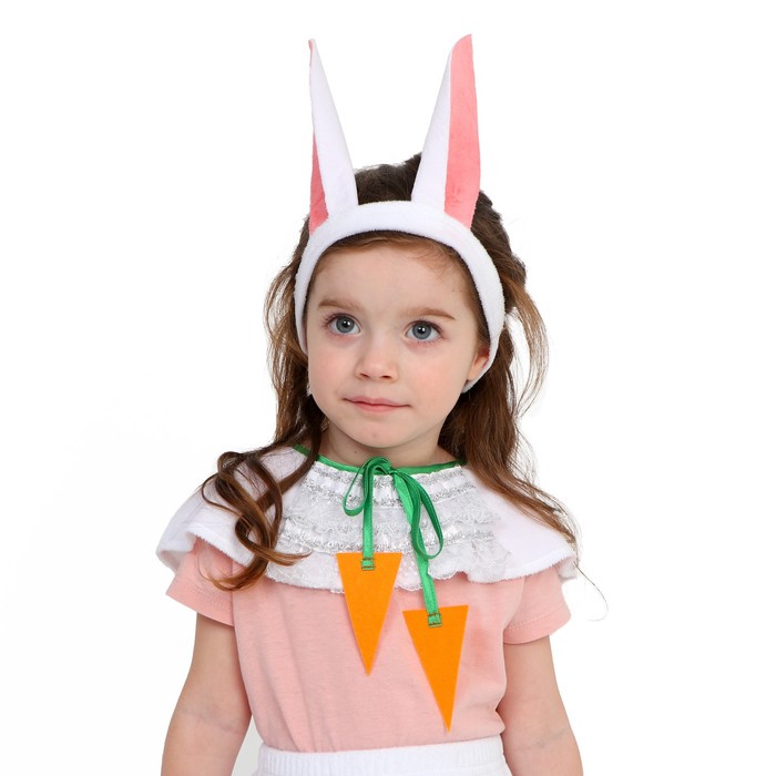 Карнавальный набор «Зая белая», плюш, рост 98-128 см - Фото 1