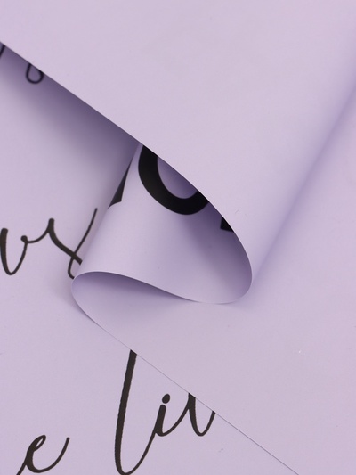 Пленка флористическая, «До полуночи», светло - сиреневая, в листах, 58×58 см