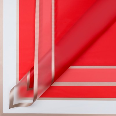 Пленка флористическая, красная, 58×58 см, 50 мкм