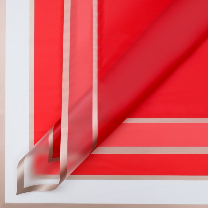 Пленка флористическая, красная, 58×58 см, 50 мкм - Фото 1