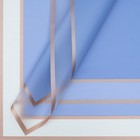 Пленка для цветов и букетов, матовая, голубая, 58×58 см, 50 мкм - Фото 1