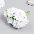 Цветы для декорирования "Астра белая" 1 букет=6 цветов 10 см - Фото 2