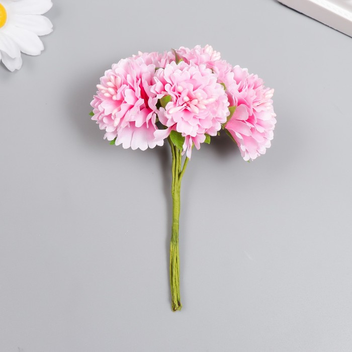 Цветы для декорирования "Астра нежно-розовая" 1 букет=6 цветов 10 см
